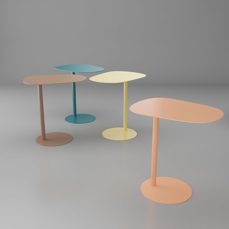 Mid-Century Side End Table Pedestal Naturally Shaped End Table