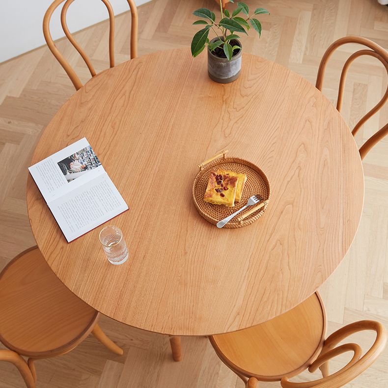 Massief houten dinettetafel van 1,20 meter, moderne eettafel rond voor thuis