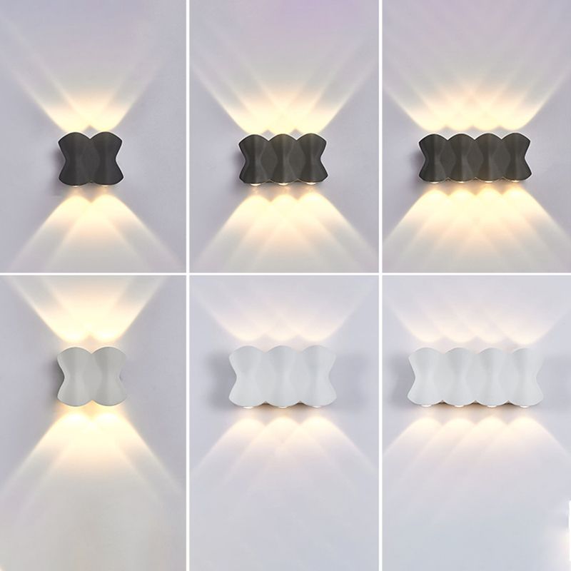 Moderno conciso conciso a muro a led da parete in alluminio geometrico impermeabile a parete.