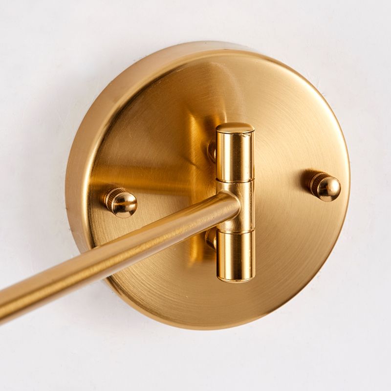 Half Cylinder Shade Swing Arm Wall Lighting Modern Style Metal 1 Light Sconce Lamp