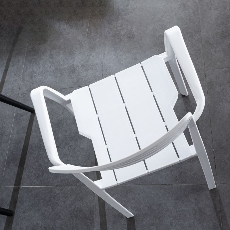 Nordic Style Arm Side Chairs Plastic Chairs with 4 Legs for Home Use