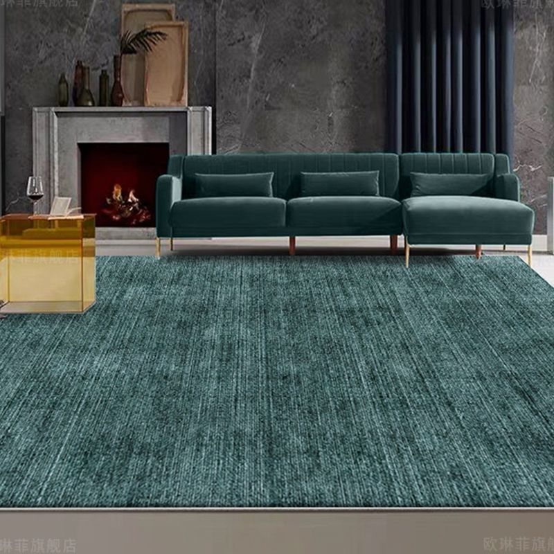 Groen modern tapijt vaste kleur polyester gebied tapijt niet-slip achterste tapijt voor woningdecoratie
