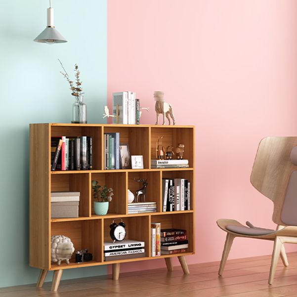 Wooden Bookcase Modern Style Minimalist Home Office Bookshelf