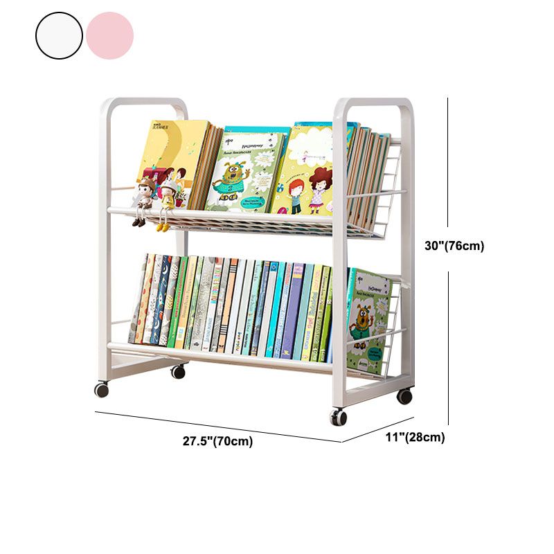 Metal Bookcase Matter Finish Contemporary Etagere Shelf Bookcase