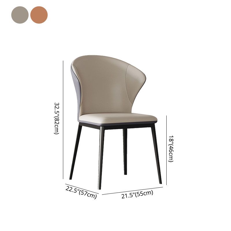Juego de sillas de metal de estilo industrial, silla lateral con respaldo orejero para cocina y comedor (juego de 2)