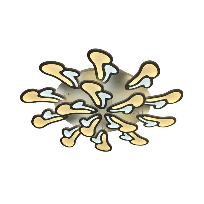 Weiße Blumendecke Licht Modernismus LED Acryl Semi Flush Mount in warm/weiß/natürliches Licht