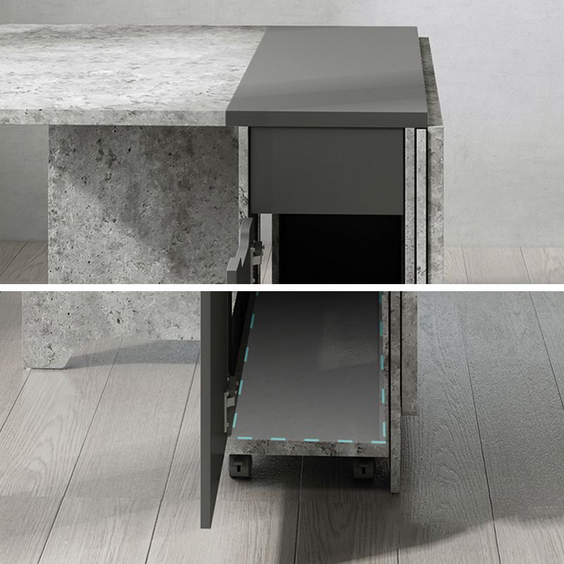 Mesa de madera de rectángulo artificial plegable con almacenamiento (solo tabla)