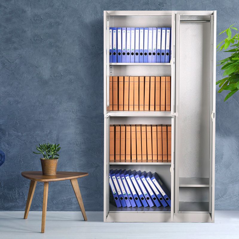 Hinged Wardrobe Cabinet Contemporary Metal Wardrobe Armoire for Bedroom