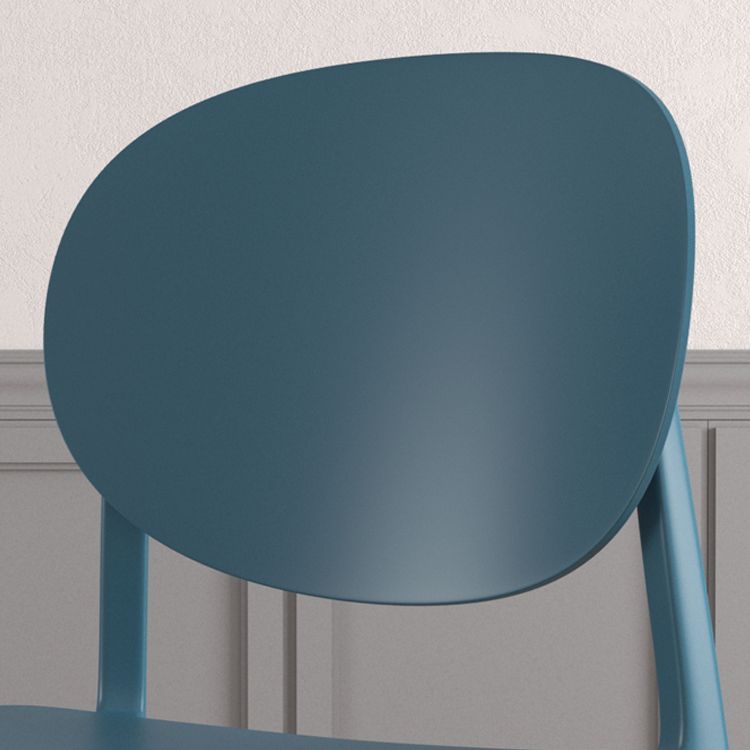 Plastic Contemporary Kitchen Dining Chair Armless Open Back Chair