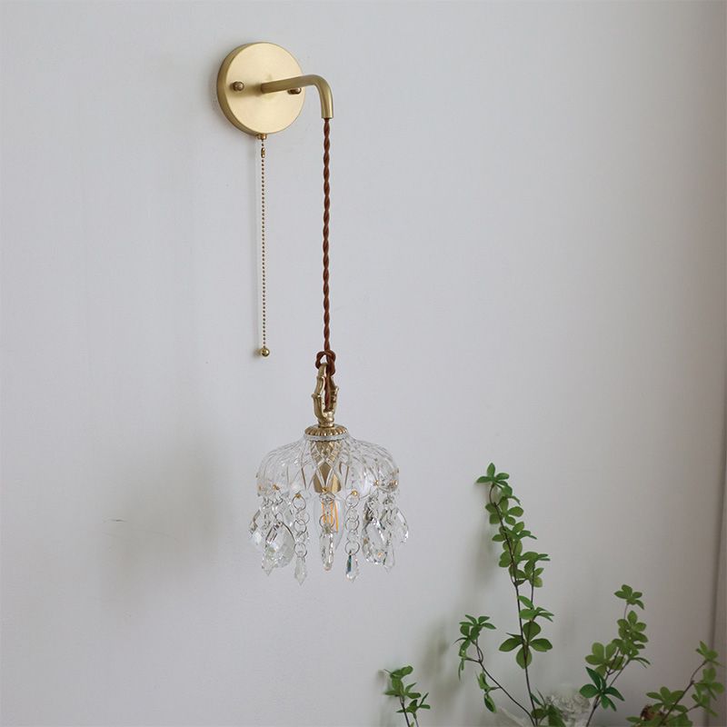 Modern Style Geometric Wall Mounted Lamps Glass 1 Light Wall Sconces