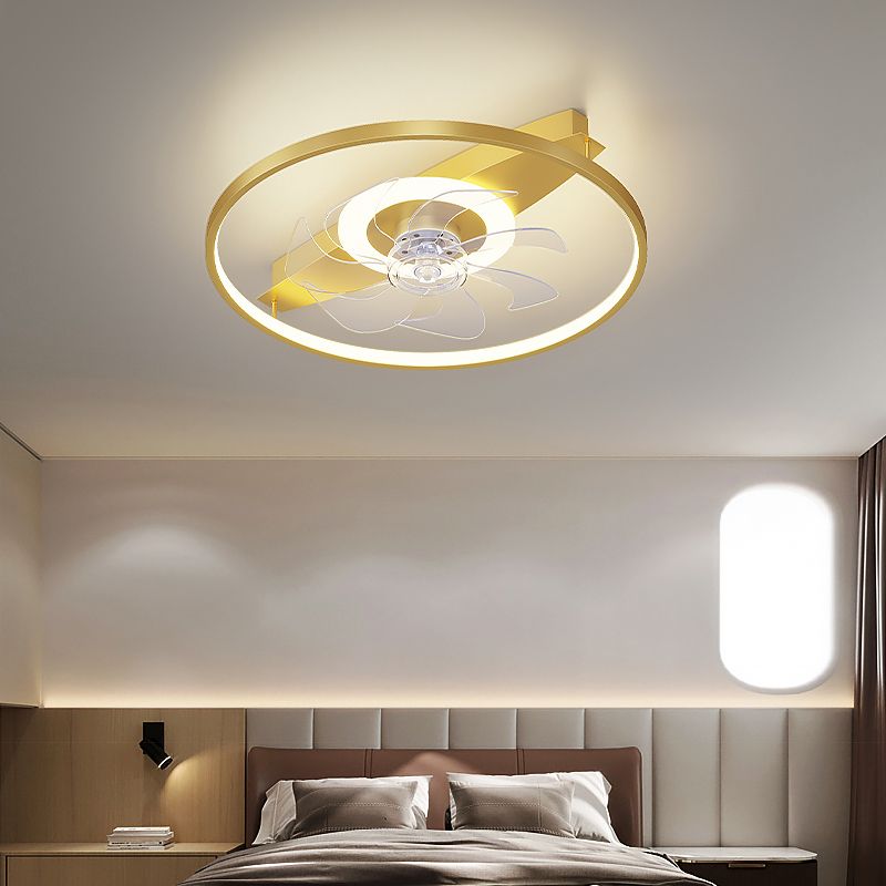 Géométrie de la lampe de la lampe à fans de plafond de style simple moderne