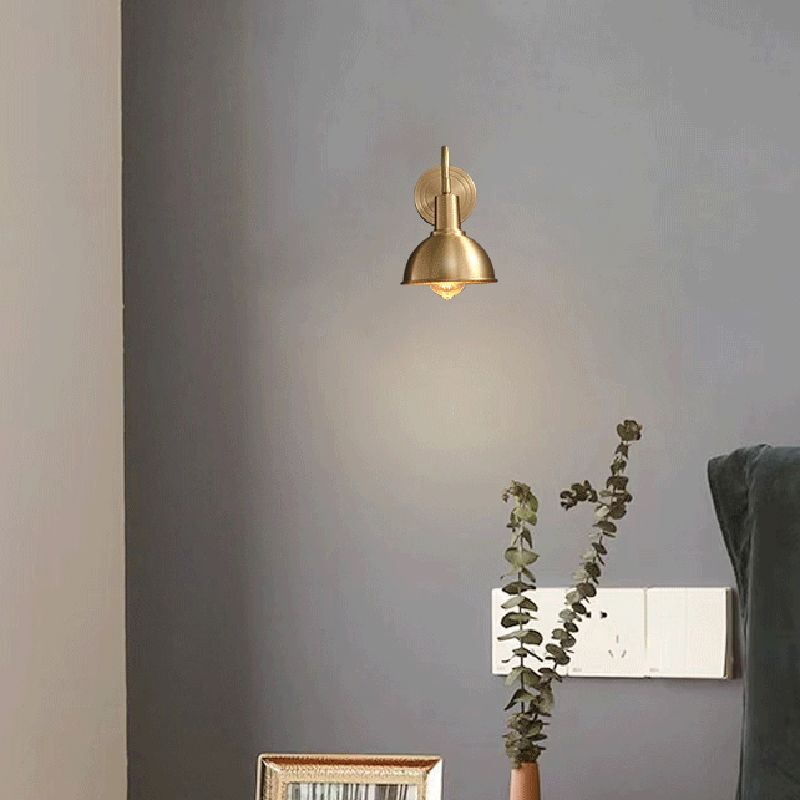 Dome Shape Metal Wall Sconces Modern 1-Light Wall Mount Light Fixture