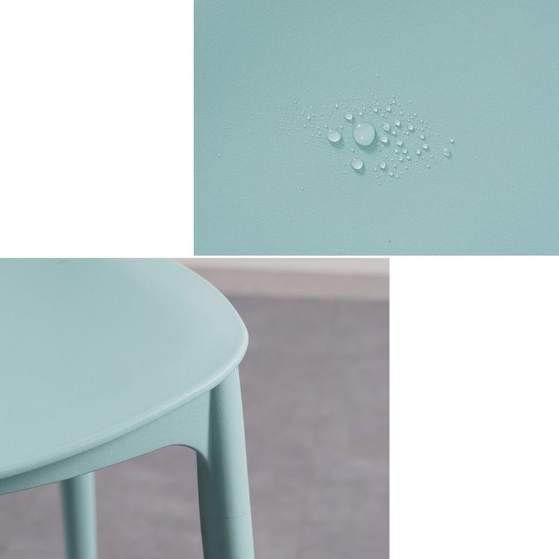 Plastic Armless Chair Open Back Dining Side Chair for Home Use