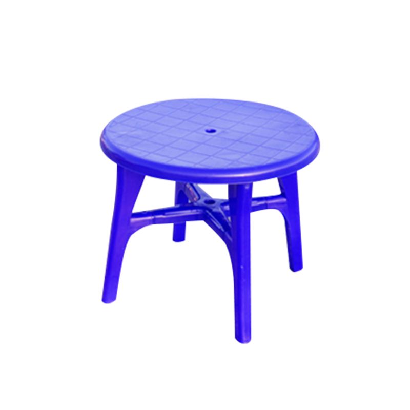 Modern Plastic Patio Table Outdoor Dining Table with Umbrella Hole