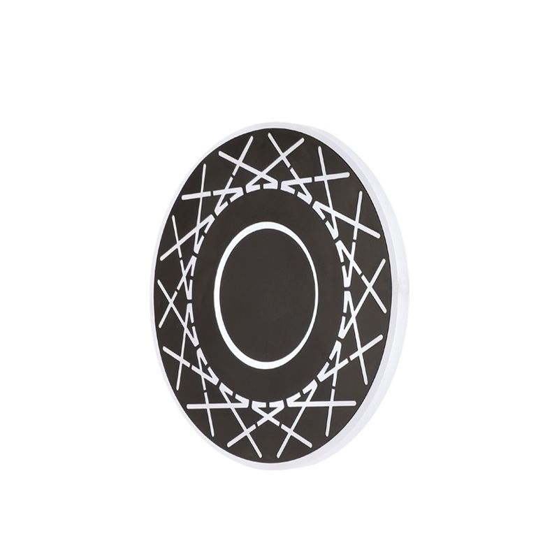 Luce da parete del disco acrilico Contemporaneo Lampada con applique a LED in bianco/nero in luce calda/bianca per soggiorno