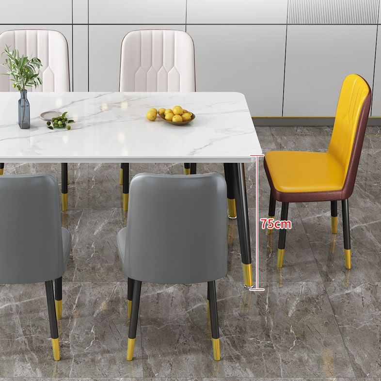 Hedendaagse standaard gesinterde stenen top eettafel rechthoek eettafel voor keuken
