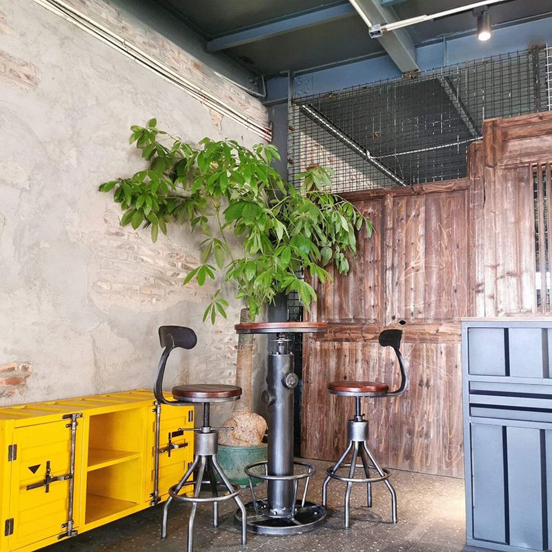 Industrial Metal Counter Height Stools Adjustable Bar Stool for Indoor