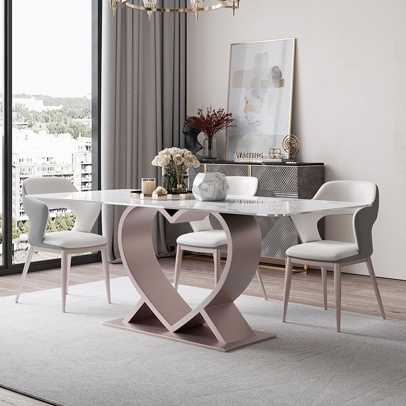 Designer Style Sintered Stone Top Dining Set Rectangle 1/4/6/7 Pieces Dining Table Set