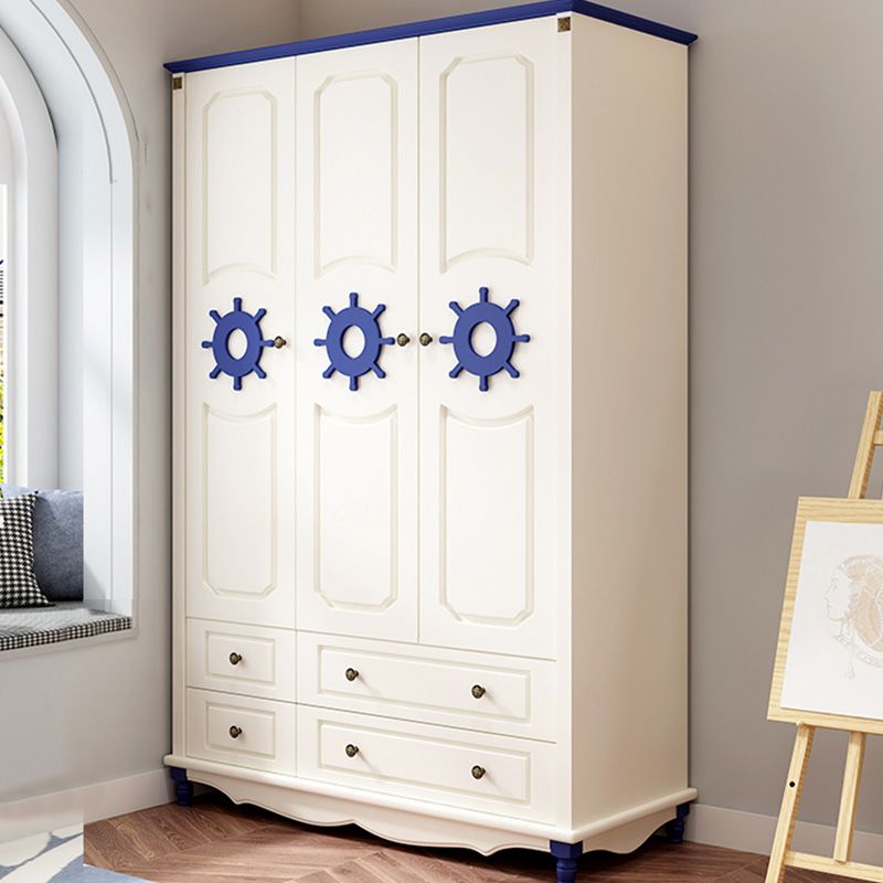 Rectangular Wardrobe Cabinet Nautical Style Home Wooden Wardrobe Closet