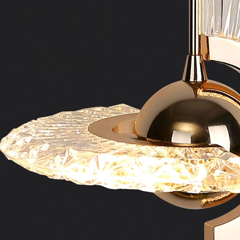 1 Light Plate Hanging Ceiling Light Modern Acrylic Ceiling Light with Hanging Cord for Bedside