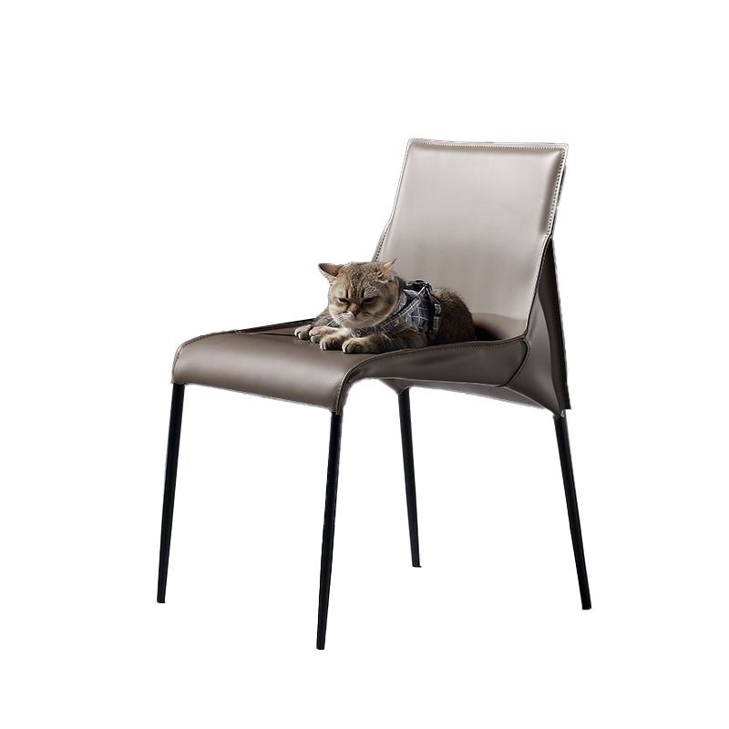 PU Leather Industrial Dining Chairs Kitchen Indoor Parsons Chair