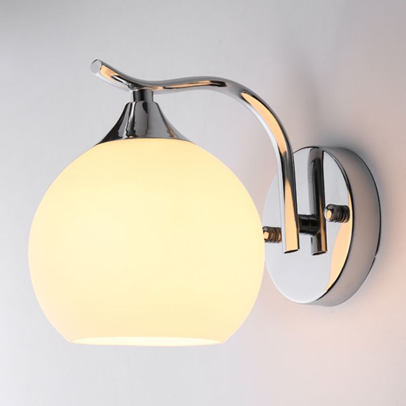 Forma sferica in stile moderno con applione da parete in lampadina 1 Metal 1 Sconce leggera per capezzale dell'hotel