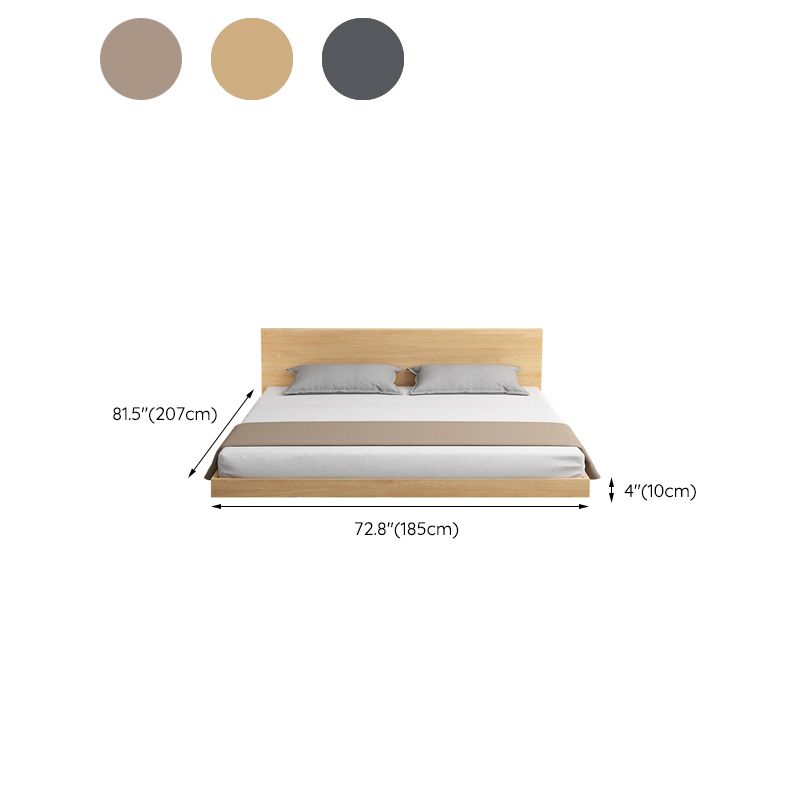 Solid Wood Platform Bed Mid-Century Modern Platform Bed Frame Mattress Included