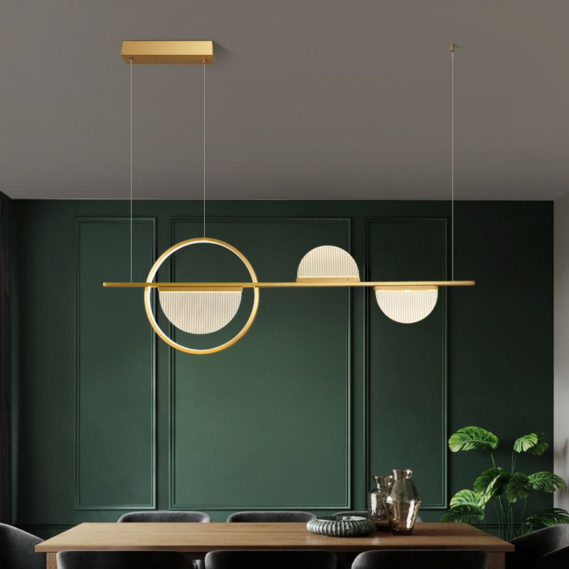 Metal Linear Island Pendant Lights Modern Multiple-Light Island Pendant Lighting