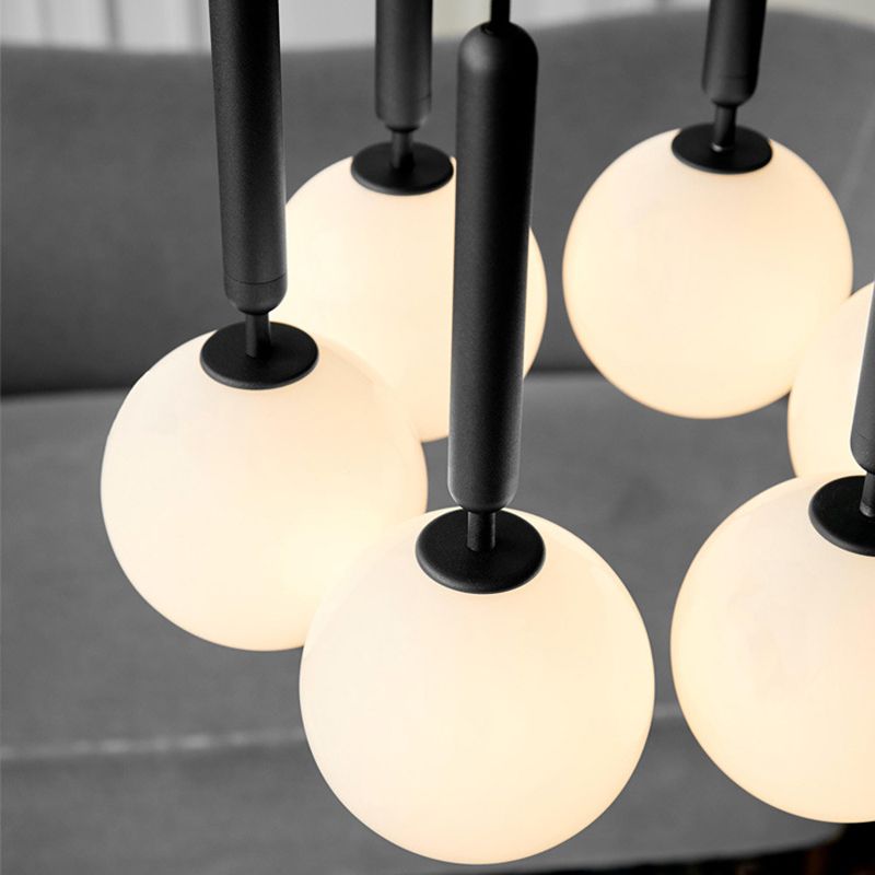 Bolvormig glazen plafond hanglamp moderne minimalistische 1 lichthangende lamp voor woonkamer