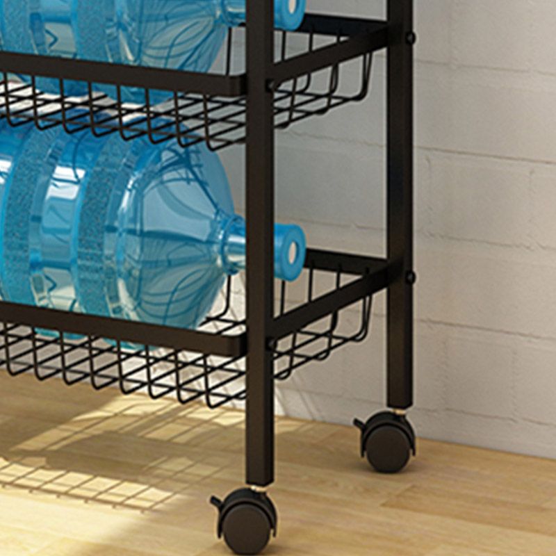 Dining Room Metal Prep Table Open Storage Rectangular Prep Table