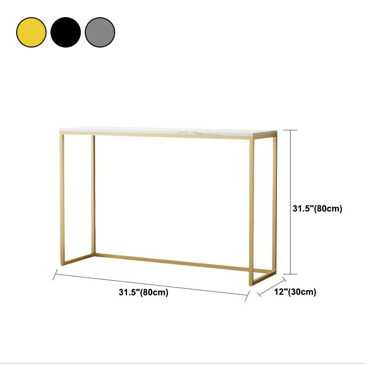 11.8 Inch Wide Console Table Rectangle Metal Contemporary End Table