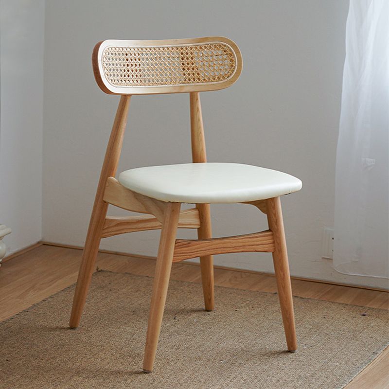 Silla lateral de comedor con respaldo abierto de estilo moderno, sillas de comedor laterales de madera para uso doméstico