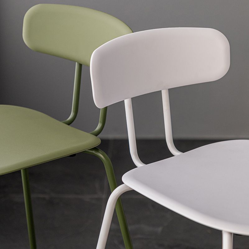 Scandinavian Milk Tea Shop Footrest Stool Matte Finish Iron Bar Stool