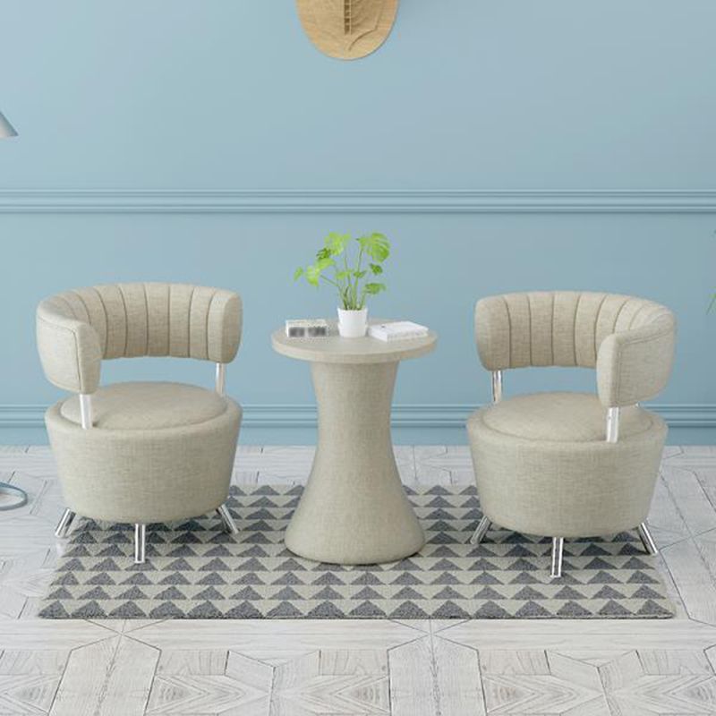 Faux Leather  Chair 25.19" L x 23.22" W x 27.55" H Armless Chair