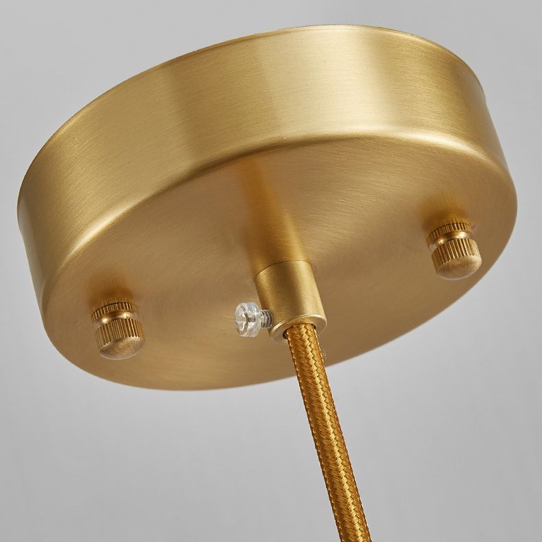 Kleine marmeren hanglamplichter bevestiging eenvoudig 1 bol messing hangend licht voor slaapkamer