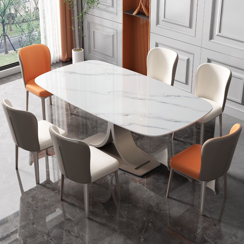 Modern Sintered Stone Dining Table Rectangle Dinner Room Kitchen Table