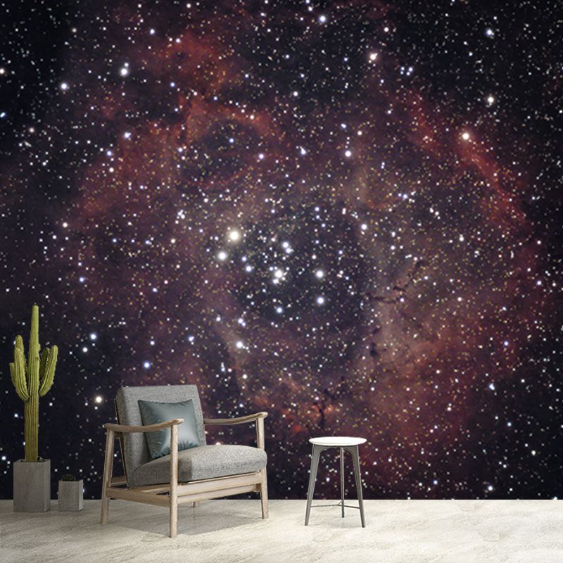 Stars Wall Mural Modern Dreamy Universe Wall Decor for Reading Room Bedroom
