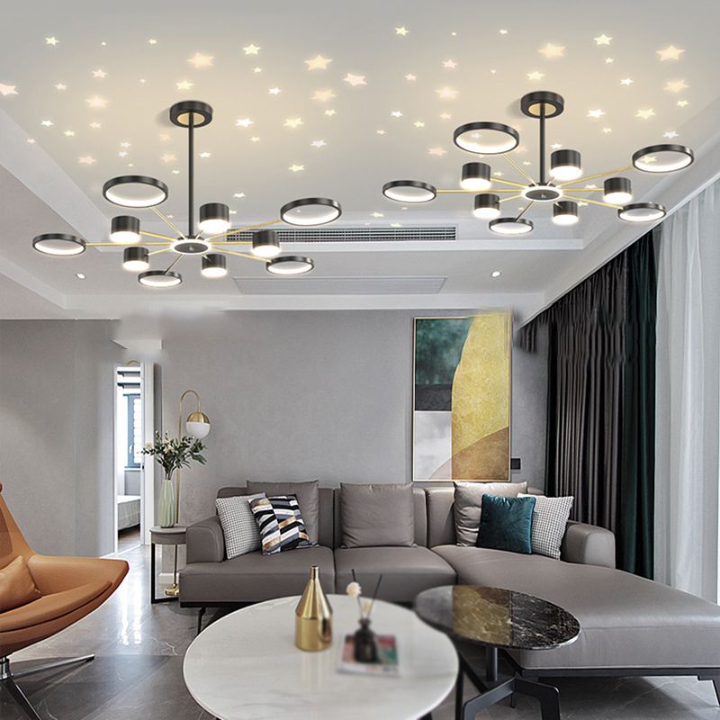 Multi Light Unique Branch Hanging Lights Modern Style Metal Hanging Lighting for House