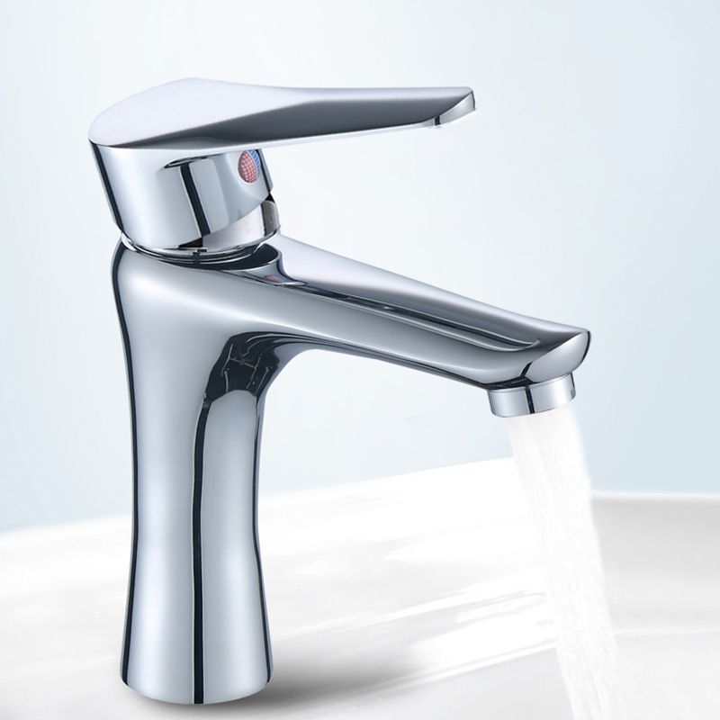 Single Hole Lavatory Faucet Lever Handle 1 Hole Faucet for Bathroom