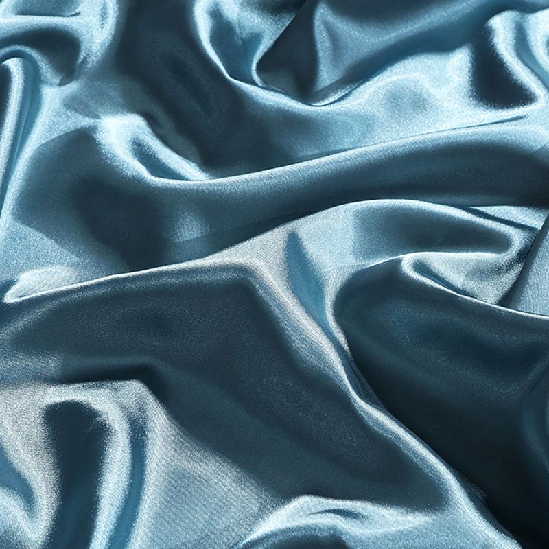 Elegant Fitted Sheet Modern Silk Ultra Soft Soild Bed Sheet Set