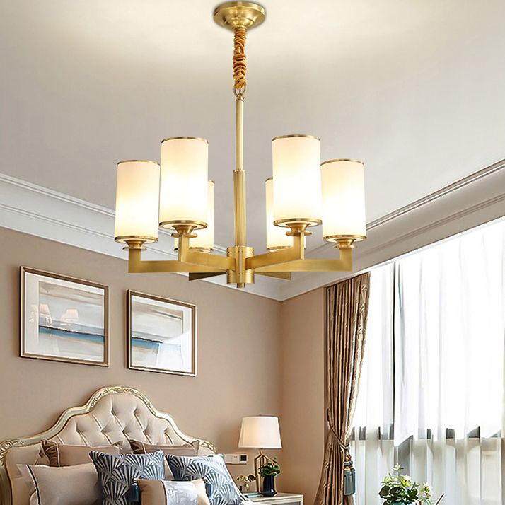 Amerikanische zylindrische Kronleuchterbeleuchtung Kupferdecke Kronleuchter