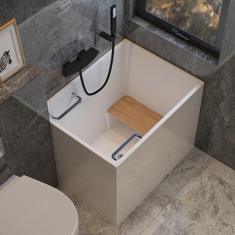 Modern Acrylic Alcove Bathtub Rectangular Matte Bath Tub for Home
