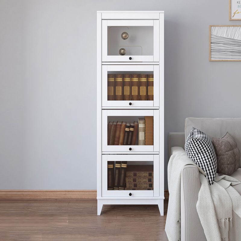 Engineered Wood Standard Bookcase Contemporary Bookcase With Doors