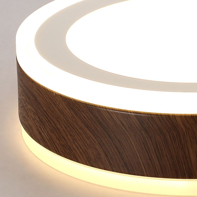 Modern Metal Flush Mount Circle Shape Ceiling Light with Acrylic Shade for Passage