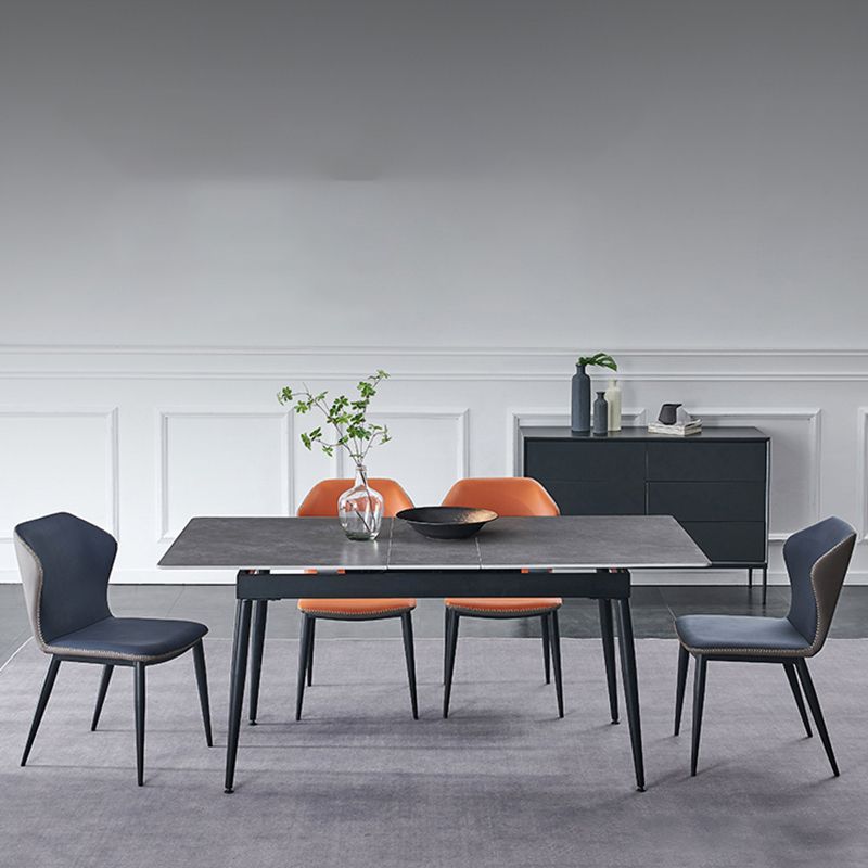 Silla moderna del comedor del metal Silla sin brazos Wingback para el restaurante