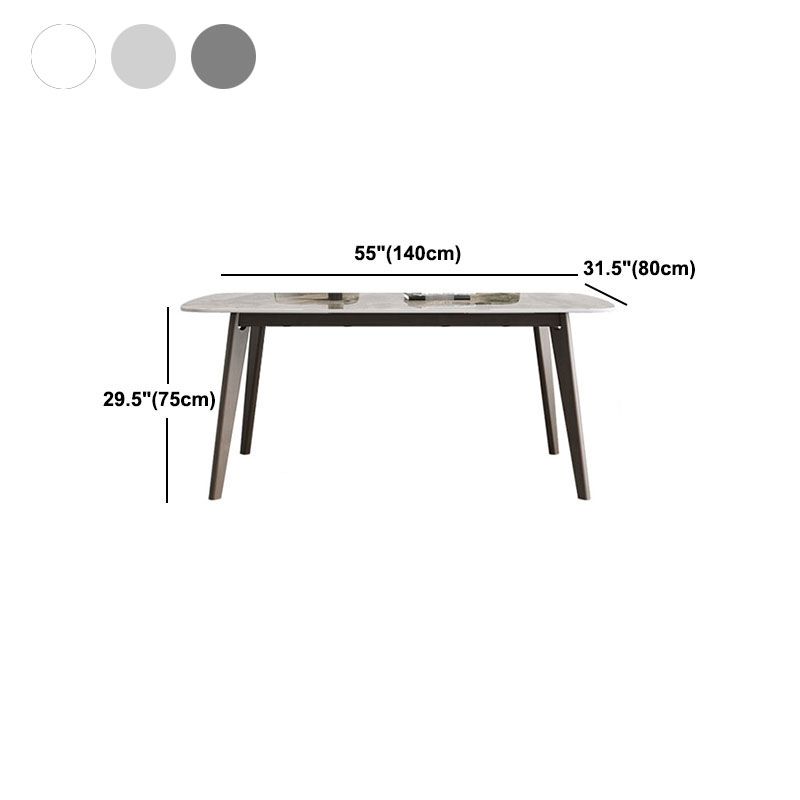 Modern Solid Wood Dining Table Rectangle Dining Table for Dining Room