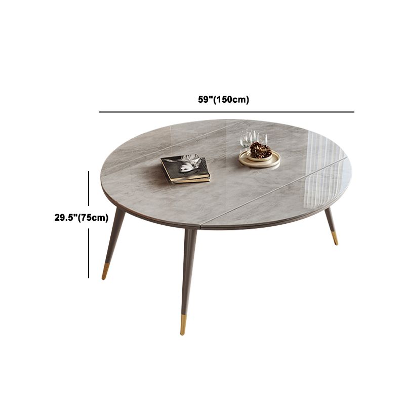 Contemporary Sintered Stone Table Round Table Set 1/4/5/7 Pieces Dining Set