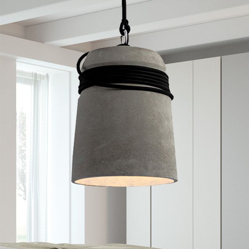 Black/Grey/Beige Finitura Sospensione Assunzione Sospensione Stile Industriale Cemento 1 Tavolo da pranzo Luce Luce a sospensione con corda