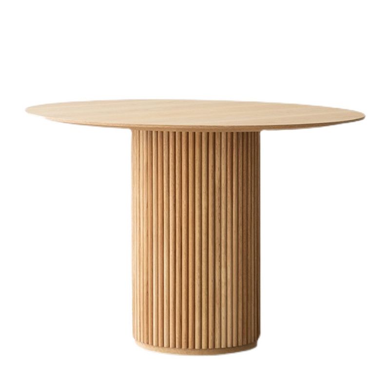 Round Dining Table Modern Style Solid Wood Dinner Table for for Kitchen Home Furniture