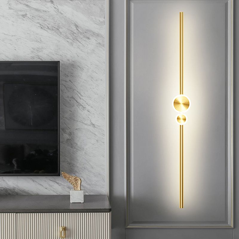 Nordic Aluminium Murce Gold Light LED LED Straight Light pour le salon
